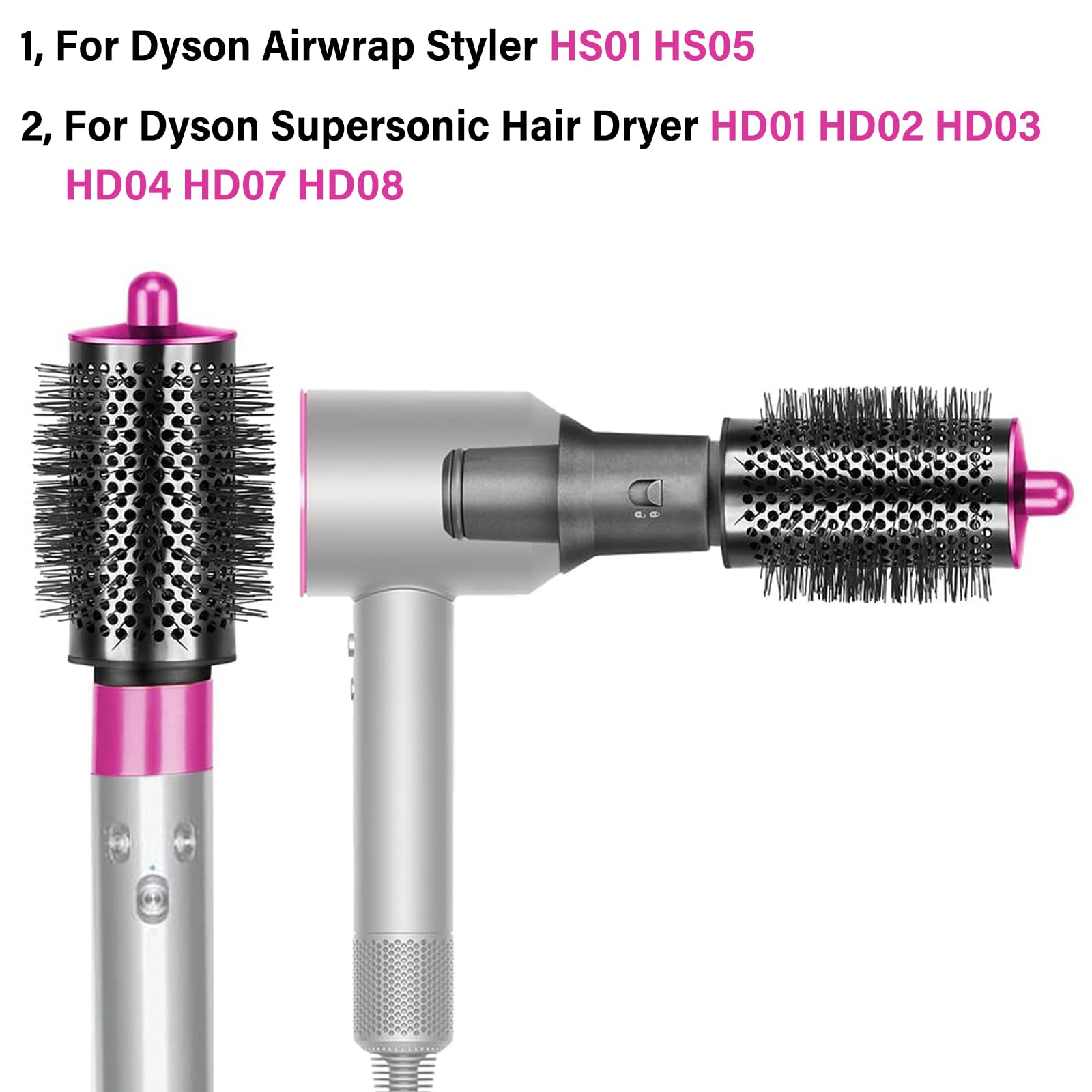 Spazzola volumizzante rotonda per Dyson Airwrap Styler per asciugacapelli Dyson con adattatore