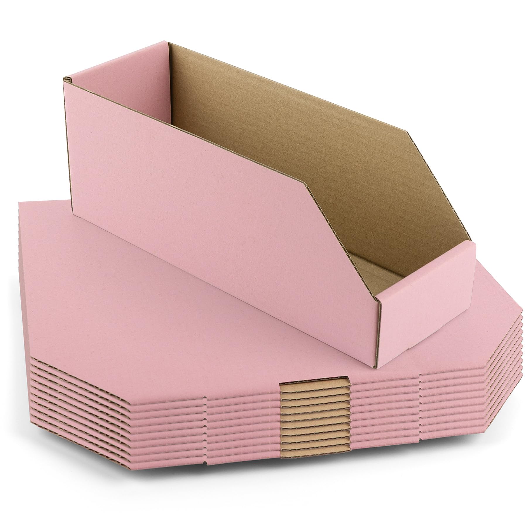 Cajas de basura corrugadas de 12x4x4.5 pulgadas organizadoras Golden State Art paquete de 10