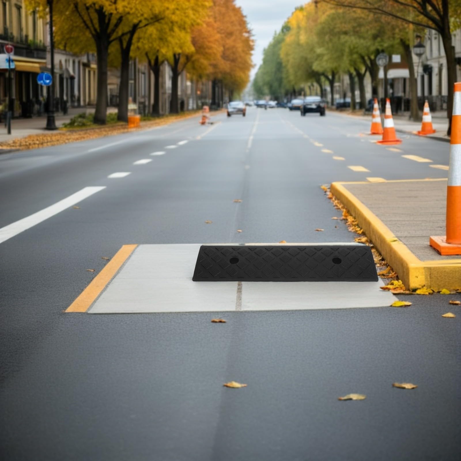 2 pezzi Soglia Auto in Gomma Resistente Rampe Carico Veicoli e Furgoni Antiscivolo Impermeabili per Marciapiedi e Rampe Salita