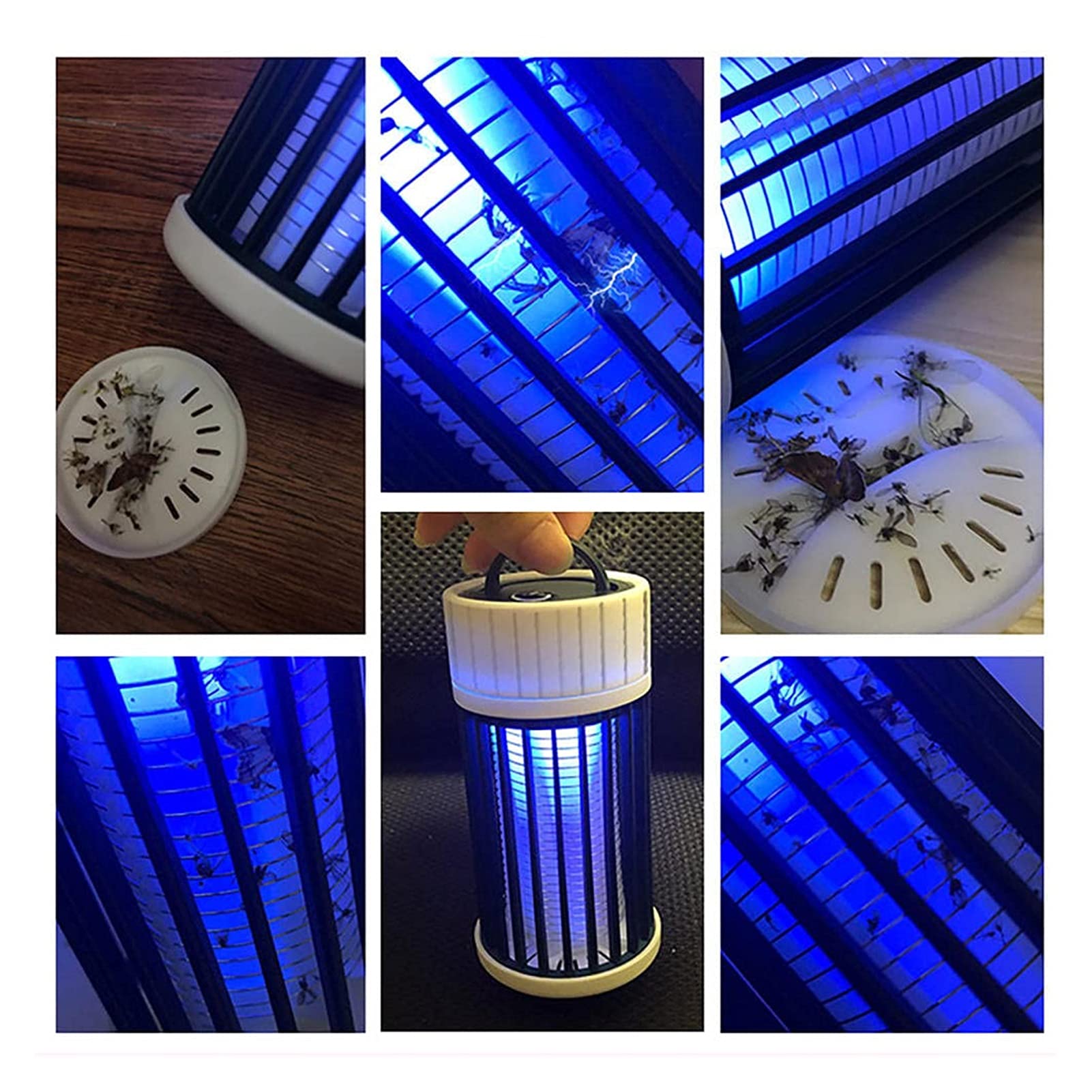 HXR Lampe anti-moustiques à LED pour intérieur et extérieur - Piège à mouches pour camping et extérieur