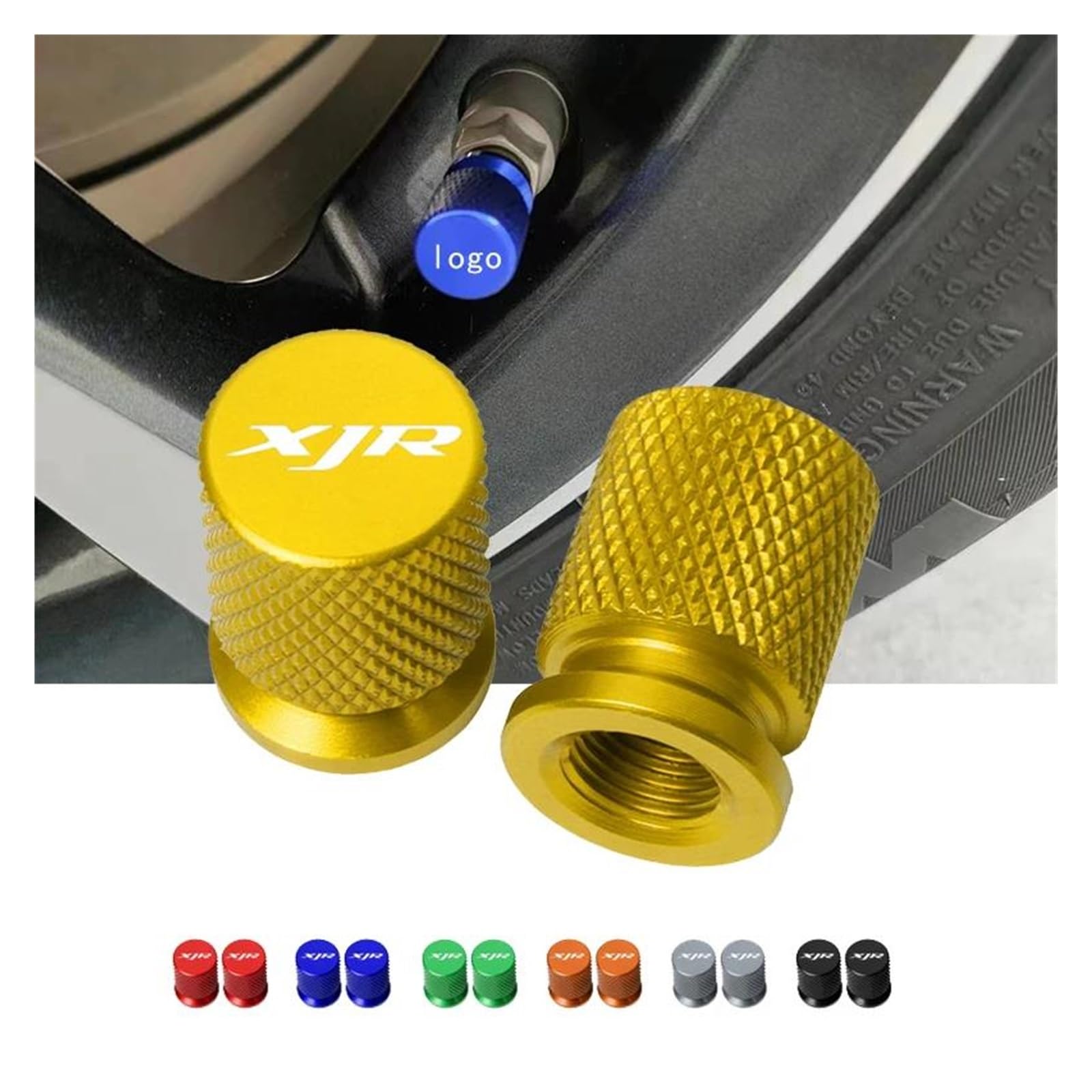 Bouchons De Valve Pneu Moto Aluminium Bleu - Capuchons Pour Yamaha XJR1200 XJR1300 - Accessoires Moto
