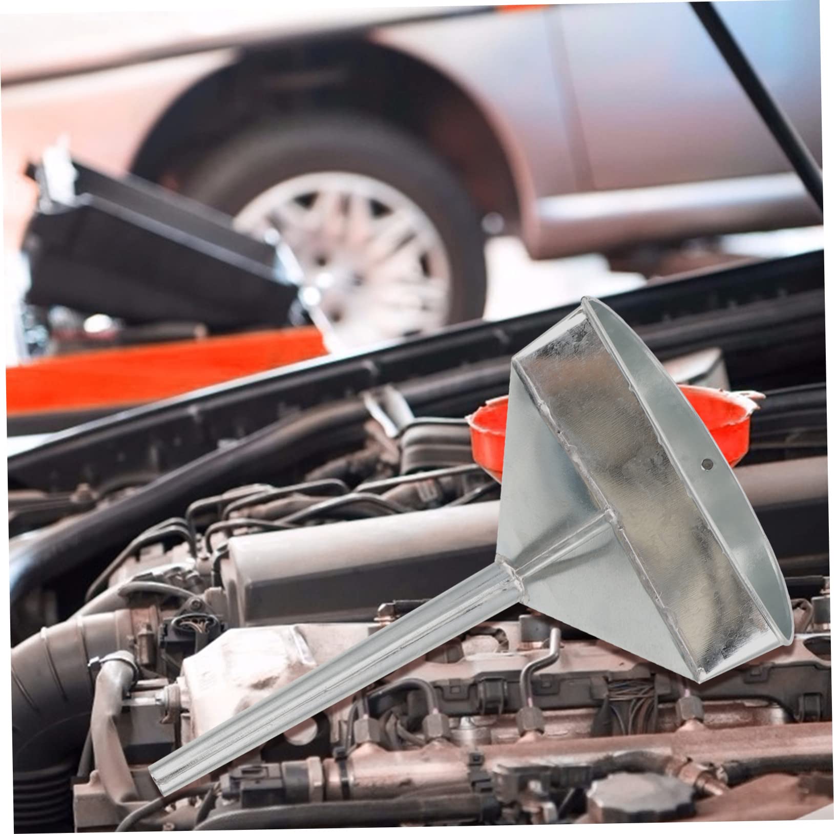 PRETYZOOM Imbuto Acciaio Inox per Auto e Moto, Imbuto Benzina Filtro, Beccuccio in Ferro, Leggero e Resistente alle Perdite