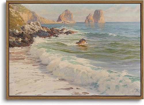 Miniatura 46 de KISSFOX Arte de Pared en Lienzo Vintage del Canal de Venecia Arte Impresionista Retro Neutral Paisaje Urbano de Italia Paisaje Arte de Pared