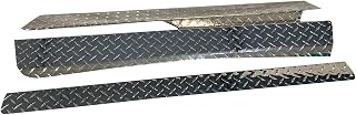 Compatible with Yamaha G29 Drive Golf Carts Diamond Plate Full Side Rocker Panels and Kick Panel Silver