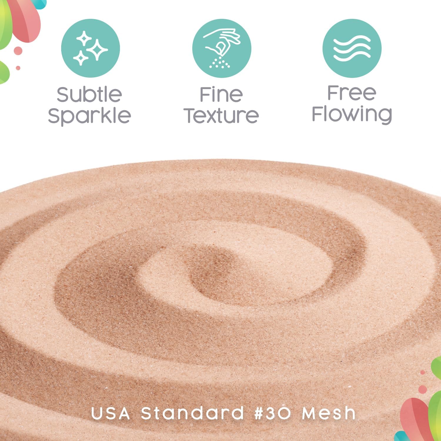 Pink Chiffon Unity Sand, 1 LB (16 oz), Pastel Pink Colored Sand for Weddings, Vase Filler, Home Decor, Crafts, Terrariums, and More