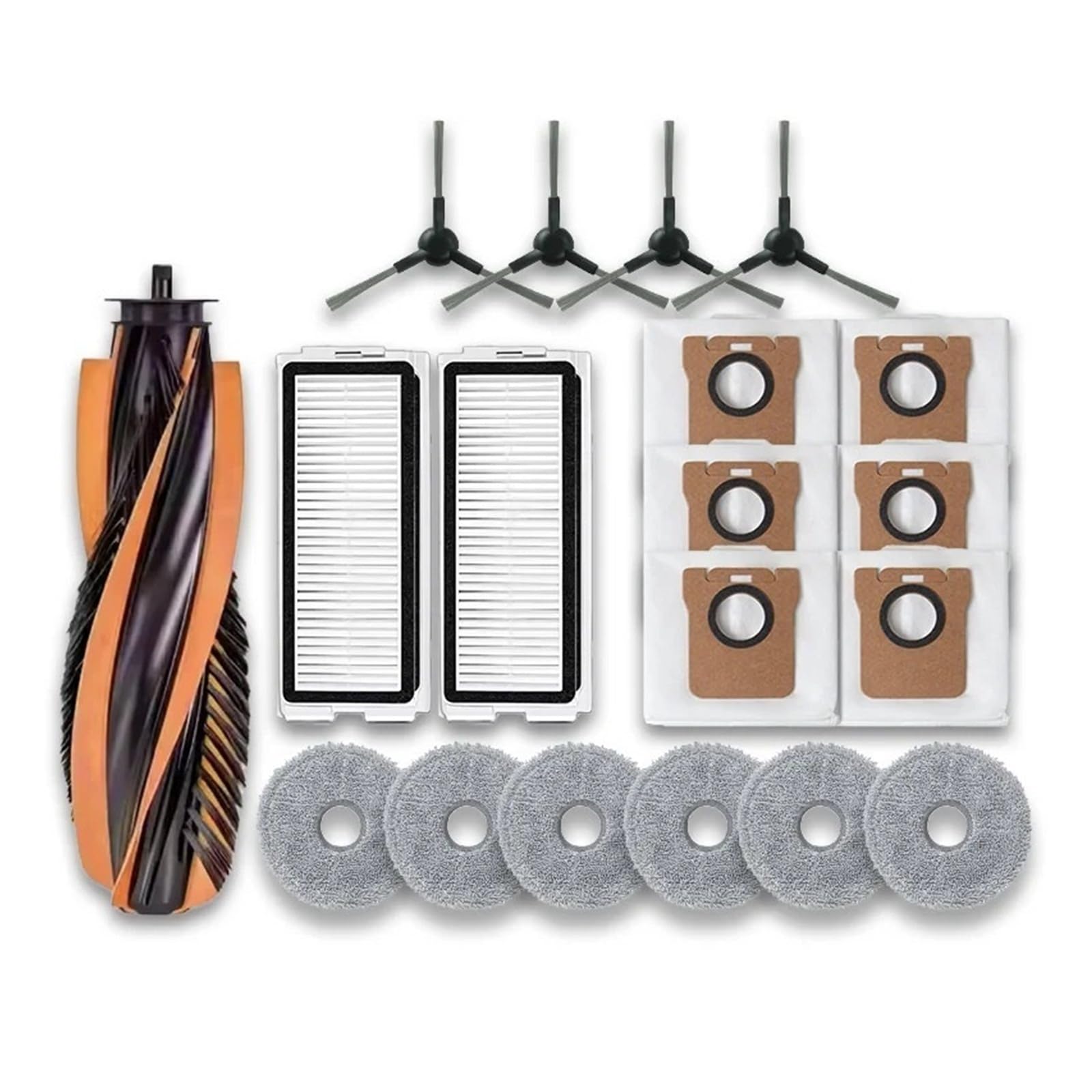 PonpEd Main Side Brush，Hepa Filter， Mop Cloth 。Compatible With JONR P20 PRO / T5 Pro。Robot Vacuum Cleaner Accessories(Set A)