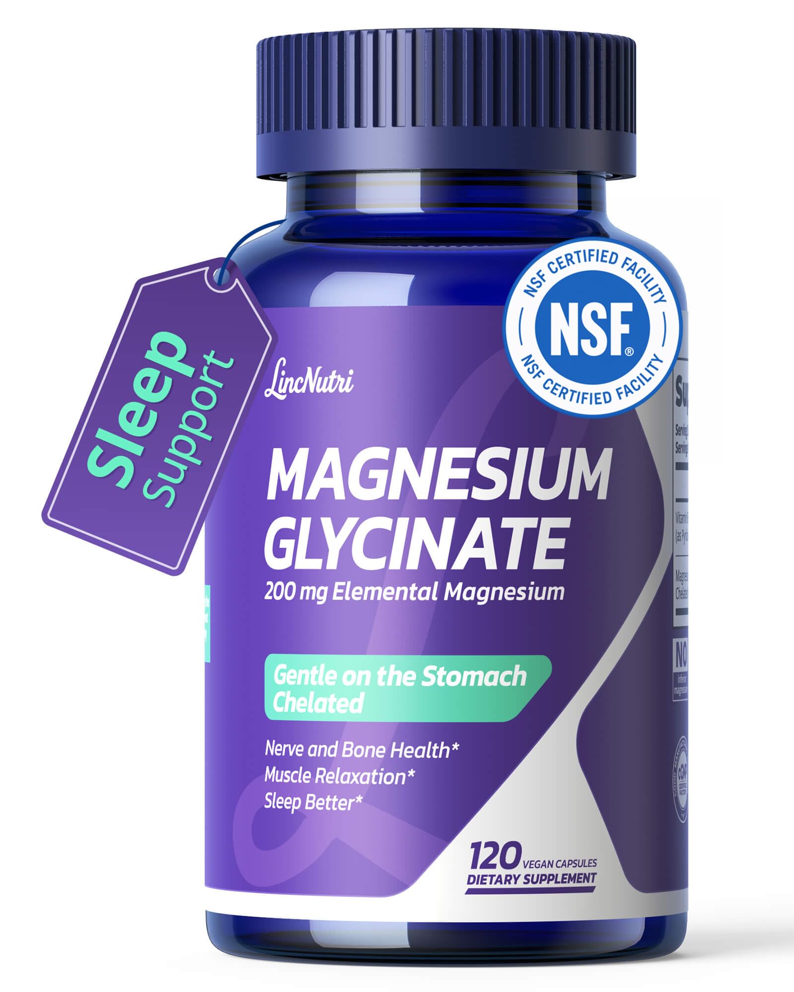 Chelated Magnesium Glycinate with B6 - Sleep & Muscle Support