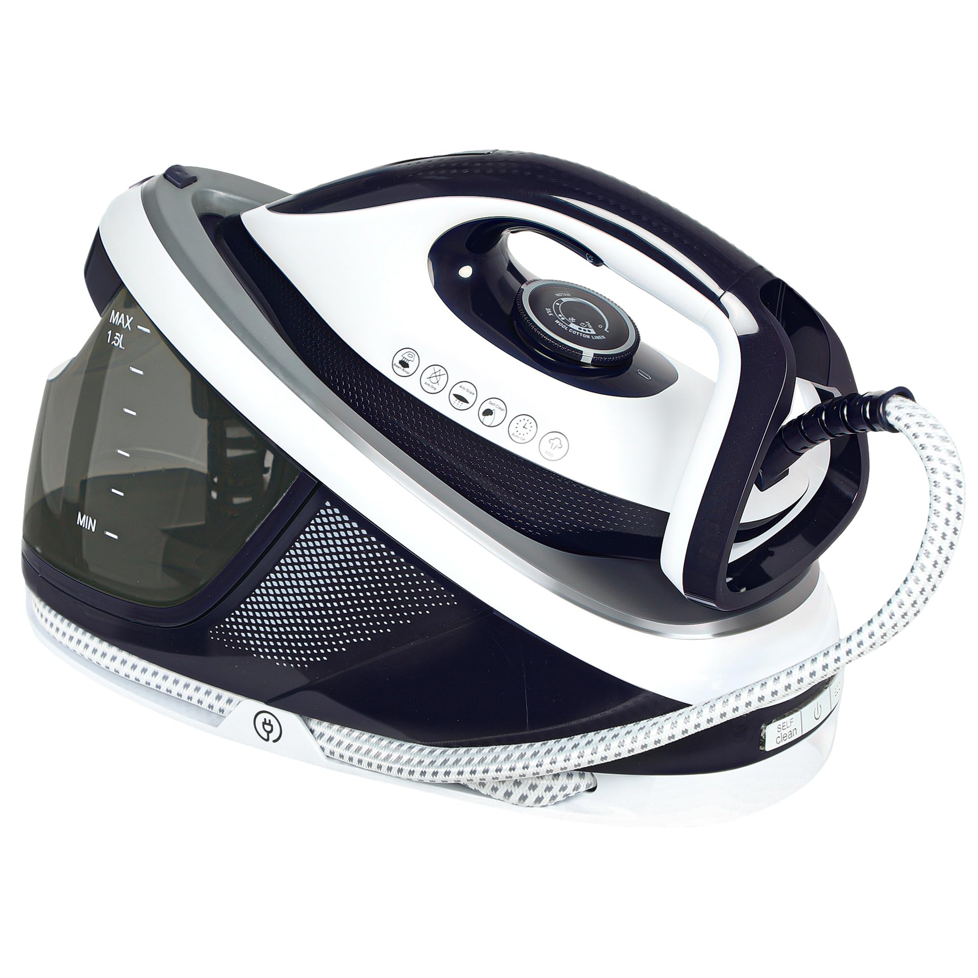 HOMCOM Steam Generator Iron - 1.5L Water Tank - Blue - Large Size