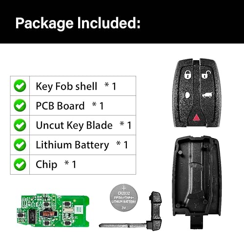 Miniatura 6 de Reemplazo para Land Rover LR2 Freelander 2019 2010 2011 2012 2 control remoto NT8TX9 5 botones 315MHz