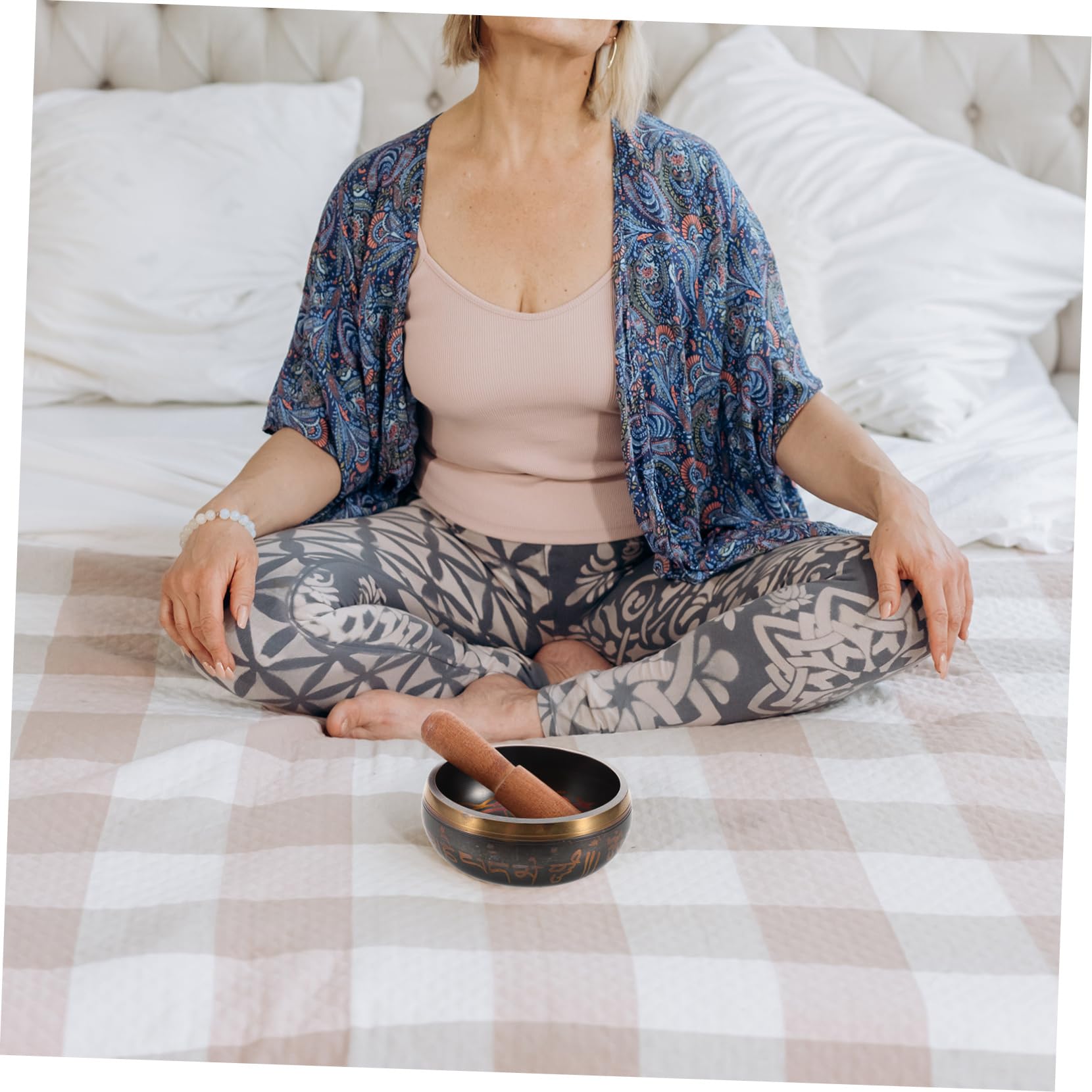 Abaodam Einzigartige Buddhistische Klangschale Mit Holzhammer Heilende Klangschale Für Meditation Spirituelle Entspannung