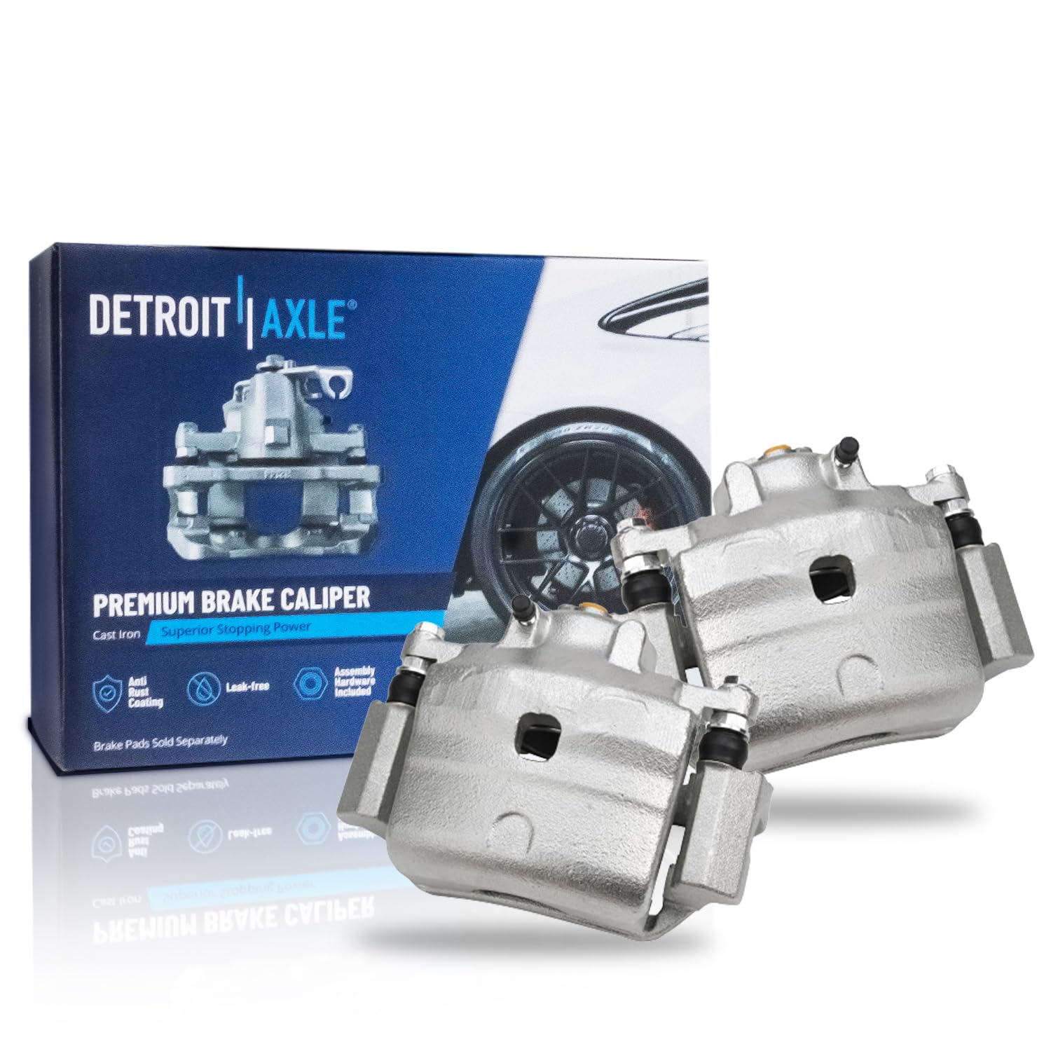 Detroit Axle - Front 2pc Brake Calipers for Ford Fusion Lincoln MKZ Zephyr