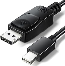 Mini DisplayPort to DisplayPort Cable, 4K 60Hz Active Thunderbolt 2 to DP Adapter Cable, UHD Mini DP to DisplayPort Cable Mini Display Port to DP Compatible for MacBook Air/Pro, Surface Pro, 1M