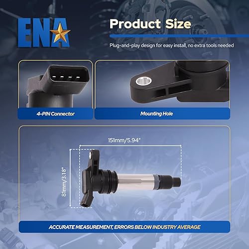 Miniatura 6 de ENA Juego de 6 bobinas de encendido compatibles con Volvo Land Rover LR2 S60 S80 V70 XC60 XC70 L6 3.0L 3.2L Turbo Reemplazo para 306842450 LR002954