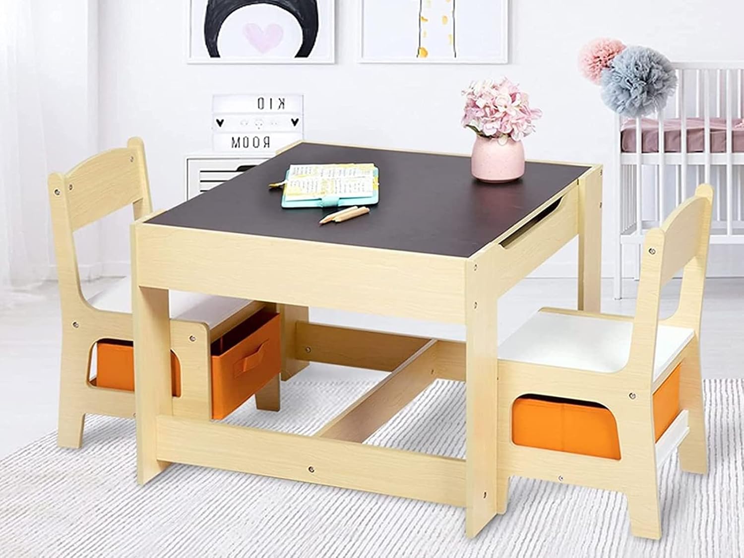 Kinfant Toddler Table and Chair Set with Double Side Philippines