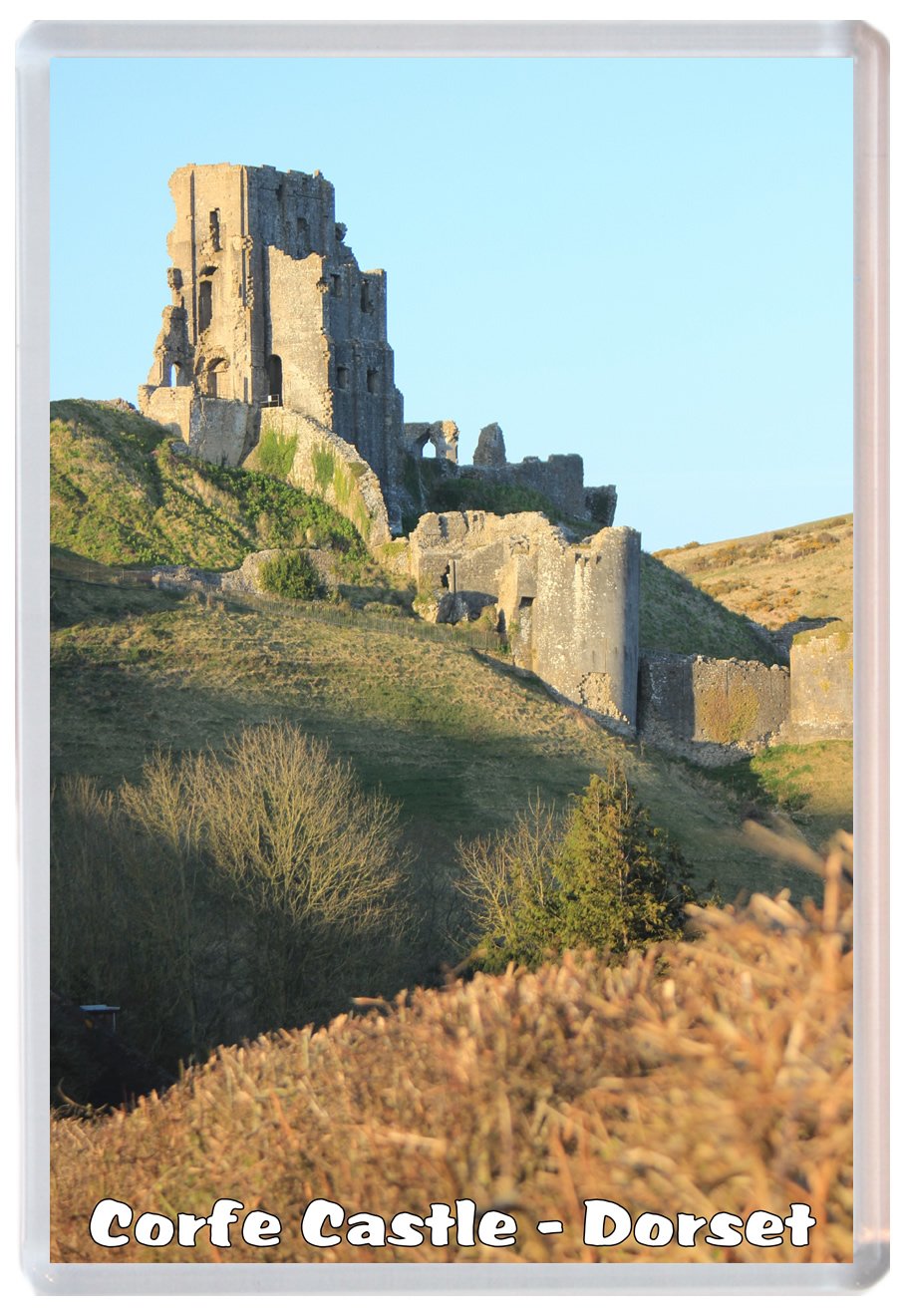 Corfe Castle - Dorset - Jumbo Fridge Magnet BBSM375