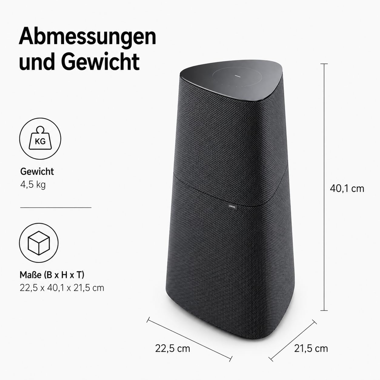 Loewe klang mr5, Basaltgrau, Multiroom Lautsprecher, AirPlay 2, Chromcast, DTS Play-Fi, 180 Watt Gesamtleistung, Kabelloser Lautsprecher