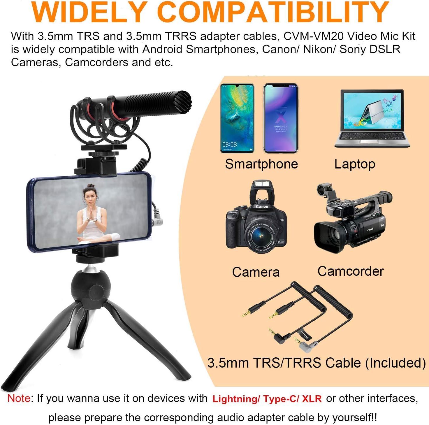 Blасk Frіdау - 40% оƒƒ Shotgun Microphone, Comica CVM-VM20 Professional Super Cardioid Video Microphone with Shock Mount, Camera Microphone Kit for Smartphone/DSLR Camera/Camcorder, Perfect for Interview/Video Recording