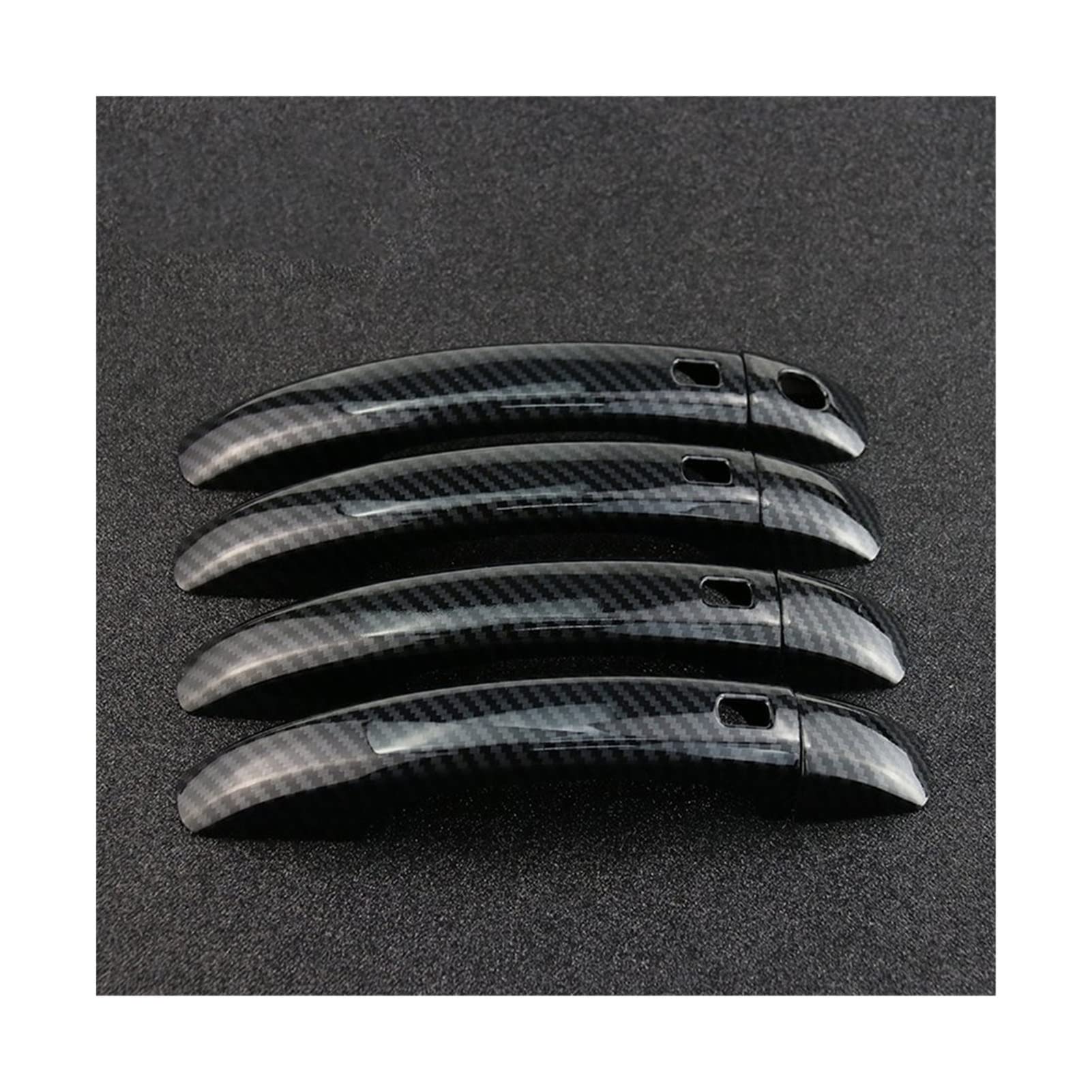 FAHBSTR Car Inner Handle for A4 B8 Q5 Q3 Carbon Fiber Doorknob Stickers Trim Auto Accessories