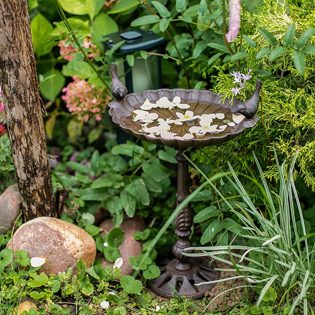 Candelabros para Velas Comedero para Pájaros De Maceta Alta, Cuenco Retro del Alimento del Pájaro del Arrabio, Decoración De Jardín Al Aire Libre, Candelabros De Aves