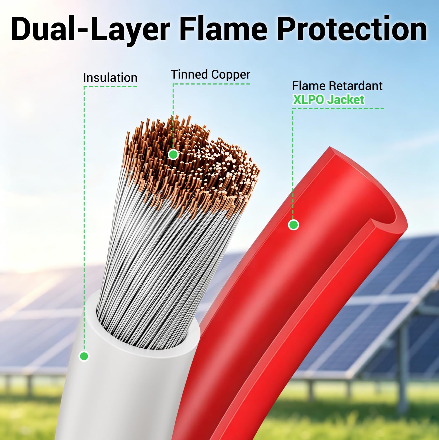 Bateria Power Cable de extensión de carga solar a XT60 de 12 AWG 10 pies conector solar a XT60 cable adaptador para panel solar a batería LiFePO4 RV estación de energía portátil generador solar