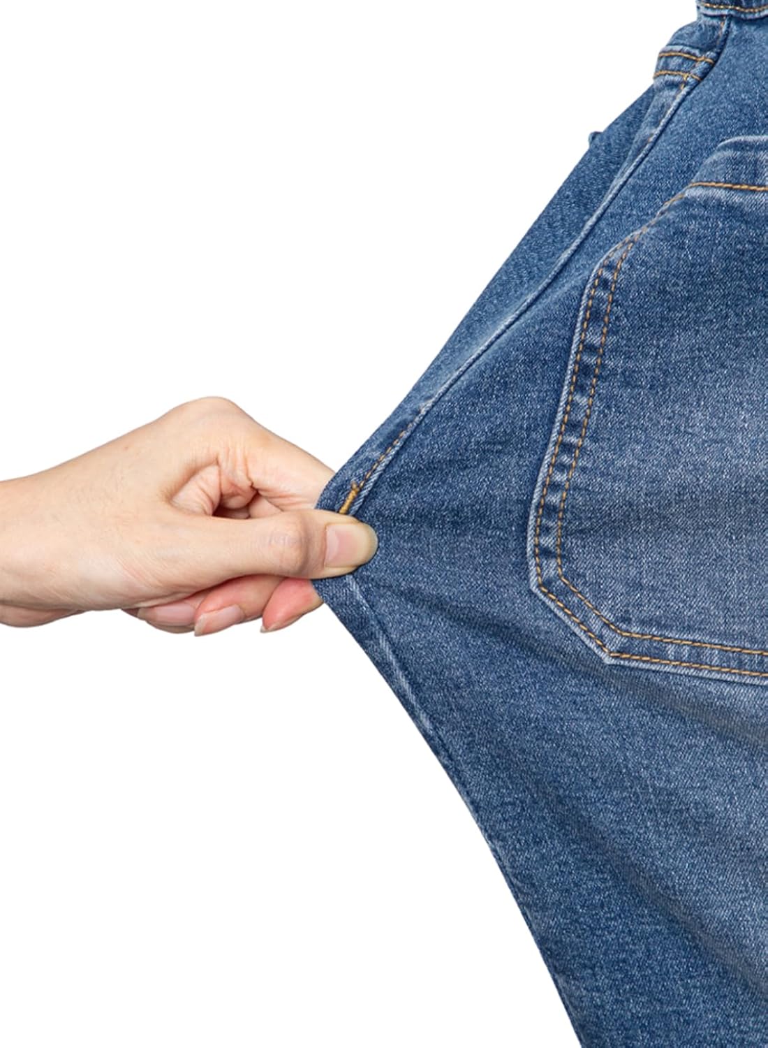 Eytino Plus Size Jeans for Curvy Women High Waisted Wide Leg Stretchy Straight Leg Ankle Denim Pants with Pockets(1X-5X) - Image 7