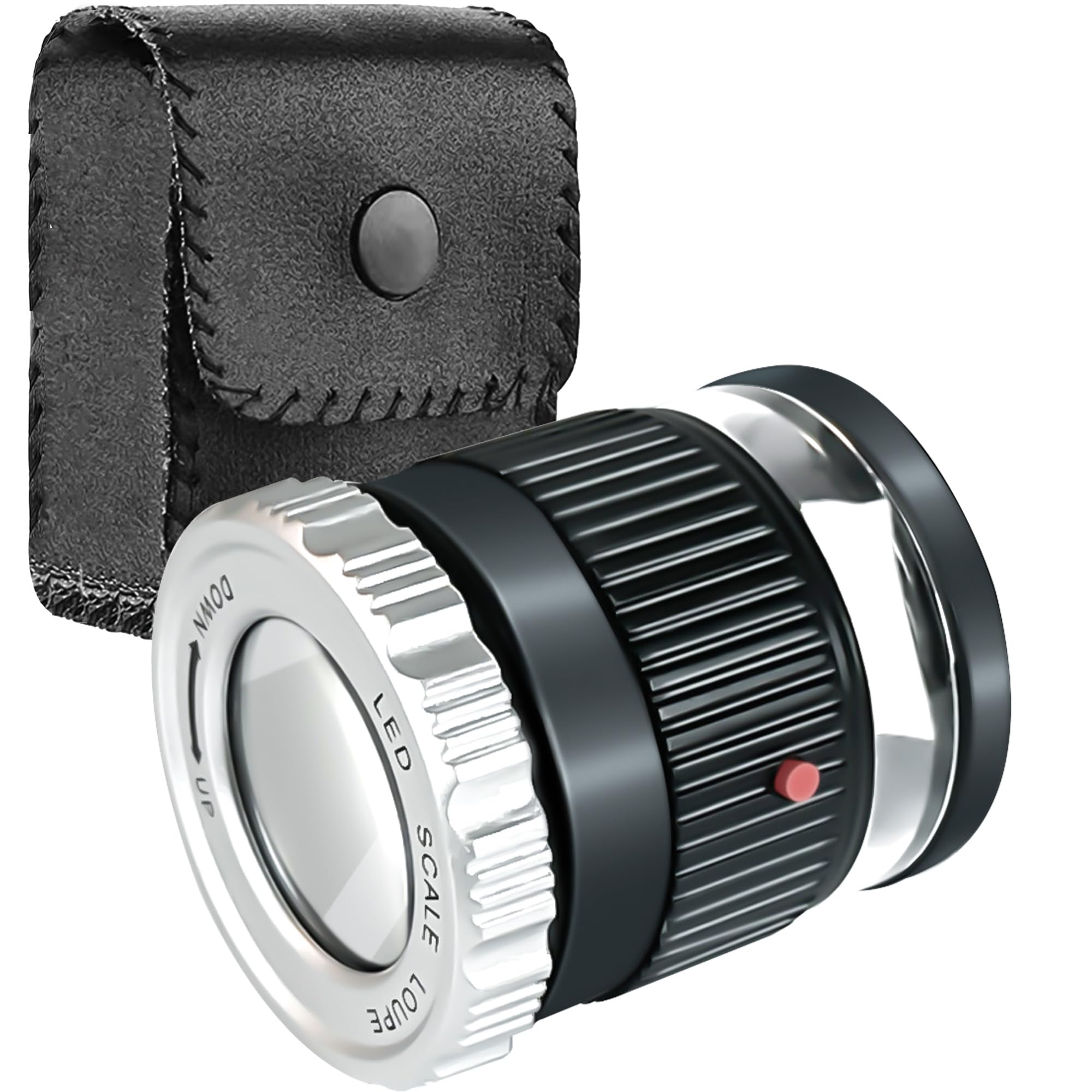 Joycabin lupa jubilerska 30X z podświetleniem LED i UV, lupa o regulowanej ogniskowej, lupa jubilerska, lupa do biżuterii, kamieni szlachetnych, biżuterii, diamentów, znaczków, monet, antyków, modeli