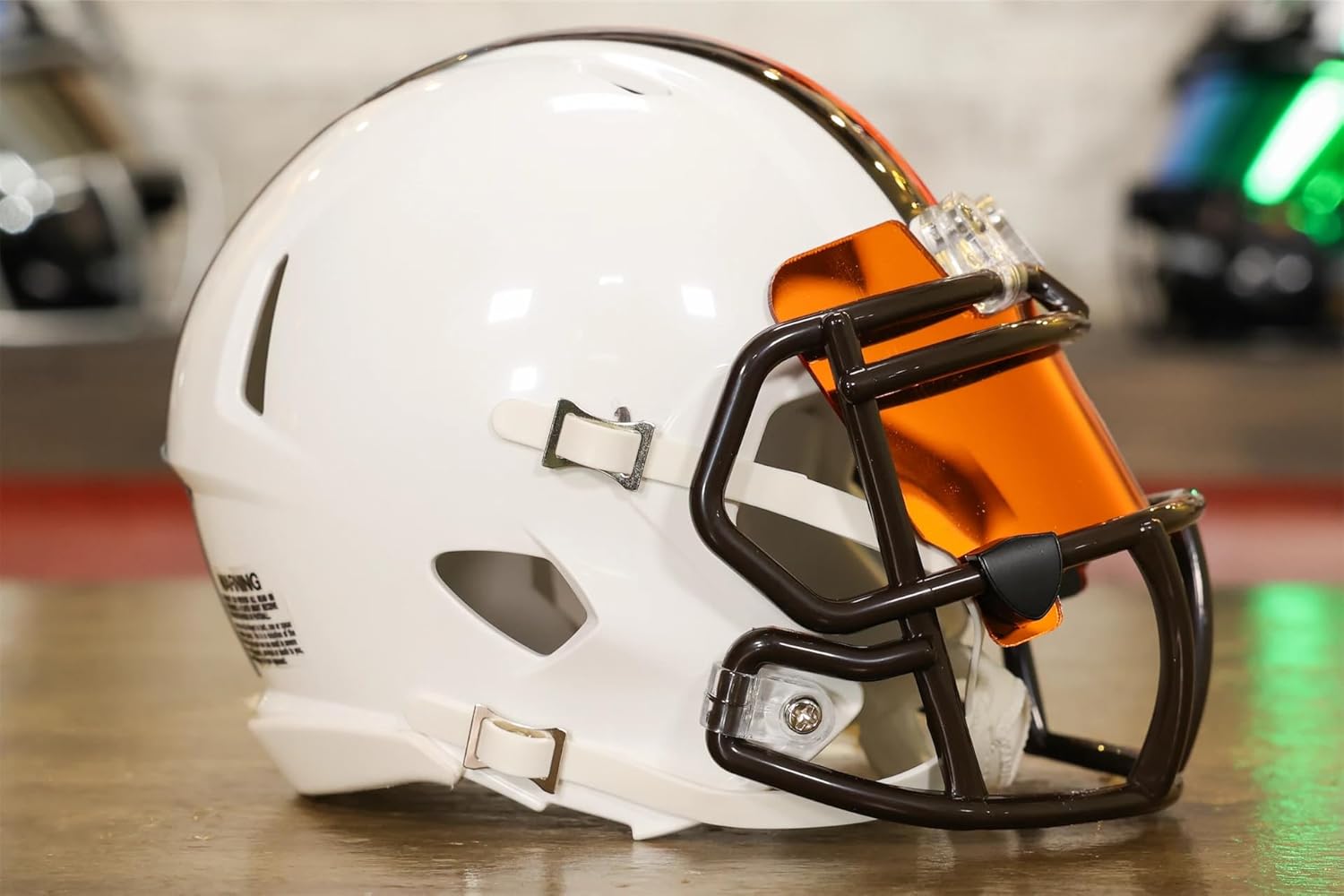 Cleveland Collectible Speed Mini Helmet - GG Special Edition - with Free USA Flag Decal - Perfect for Sports Fans and Collectors - Green Gridiron