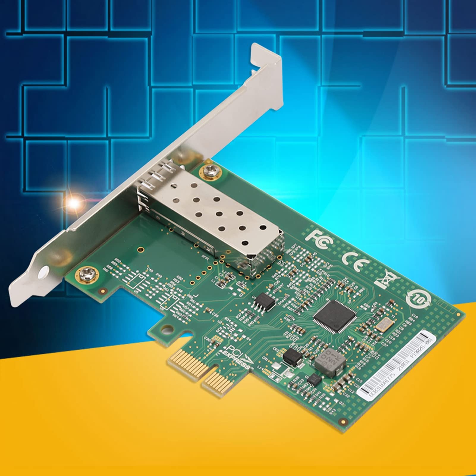 Bewinner Carte Réseau 10/100/1000bps, Carte Réseau Ethernet Gigabit Fibre Optique, PCI-Express 2.1, Adaptateur Réseau Gigabit Ethernet, Carte Réseau Fil Serveur/Bureau Général