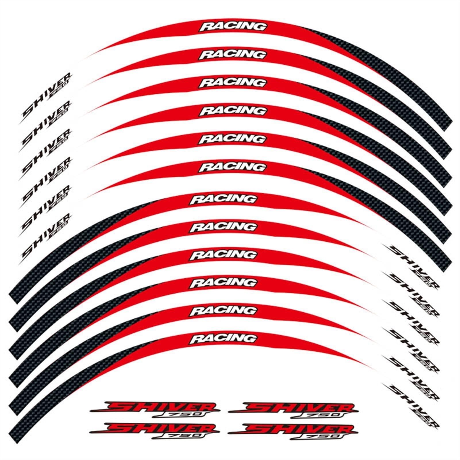 Motorcycle Wheel Sticker Tire Reflective Stripes Stickers Rim Decal for Aprilia Shiver 750 Motorbike(Color4)