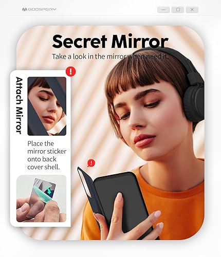 Miniatura 733 de GOOSPERY Parachoques magnético para puerta compatible con Galaxy S23, tarjetero tipo cartera, cierre automático, protección de doble capa resistente