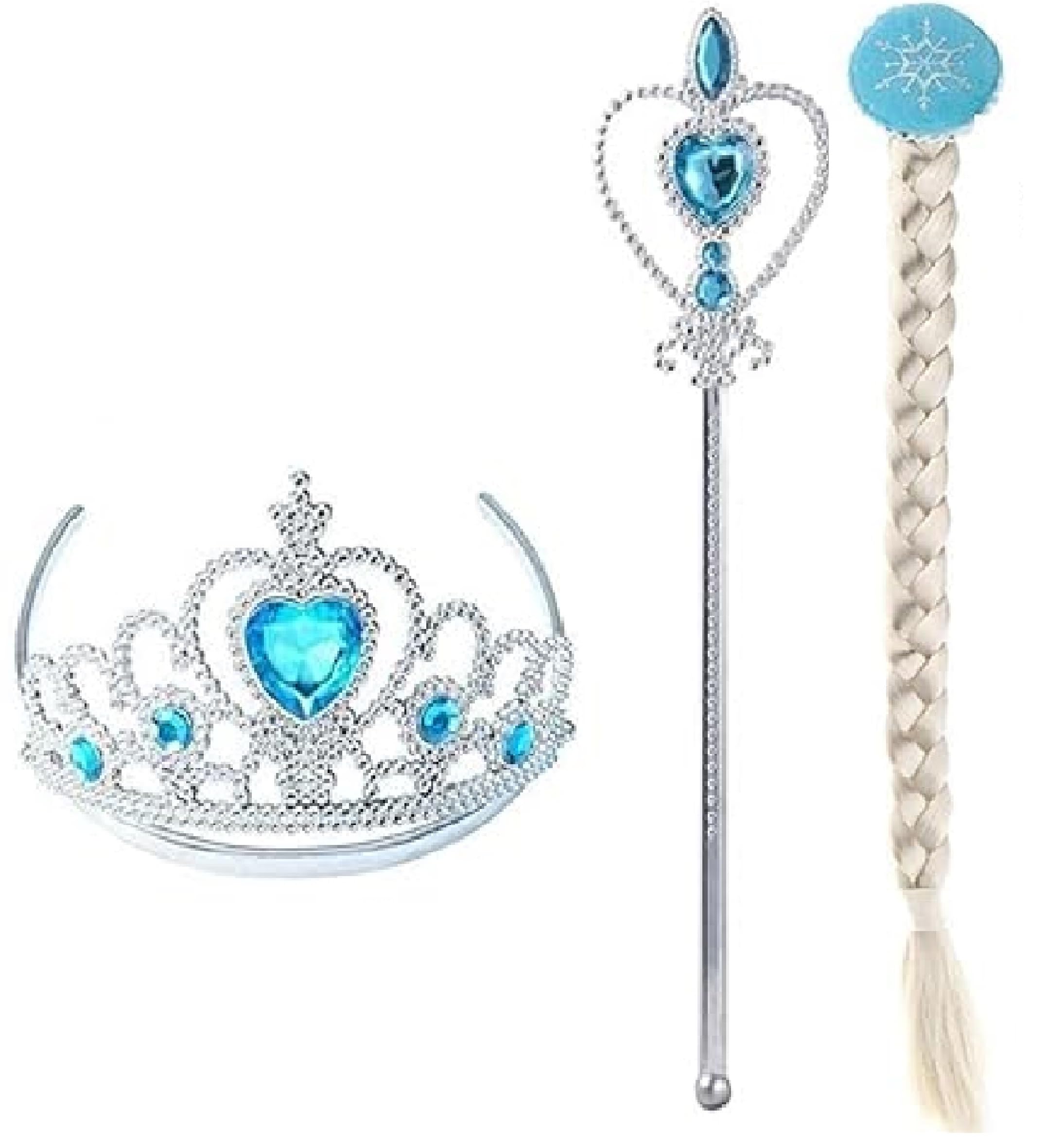 Fancy Dress Factory Princess Accessories For Girls | Birthday Party |Accessories, Crown Wand, Unicorn Headband and wig For Fairytale (Stick,Crown,Wig)