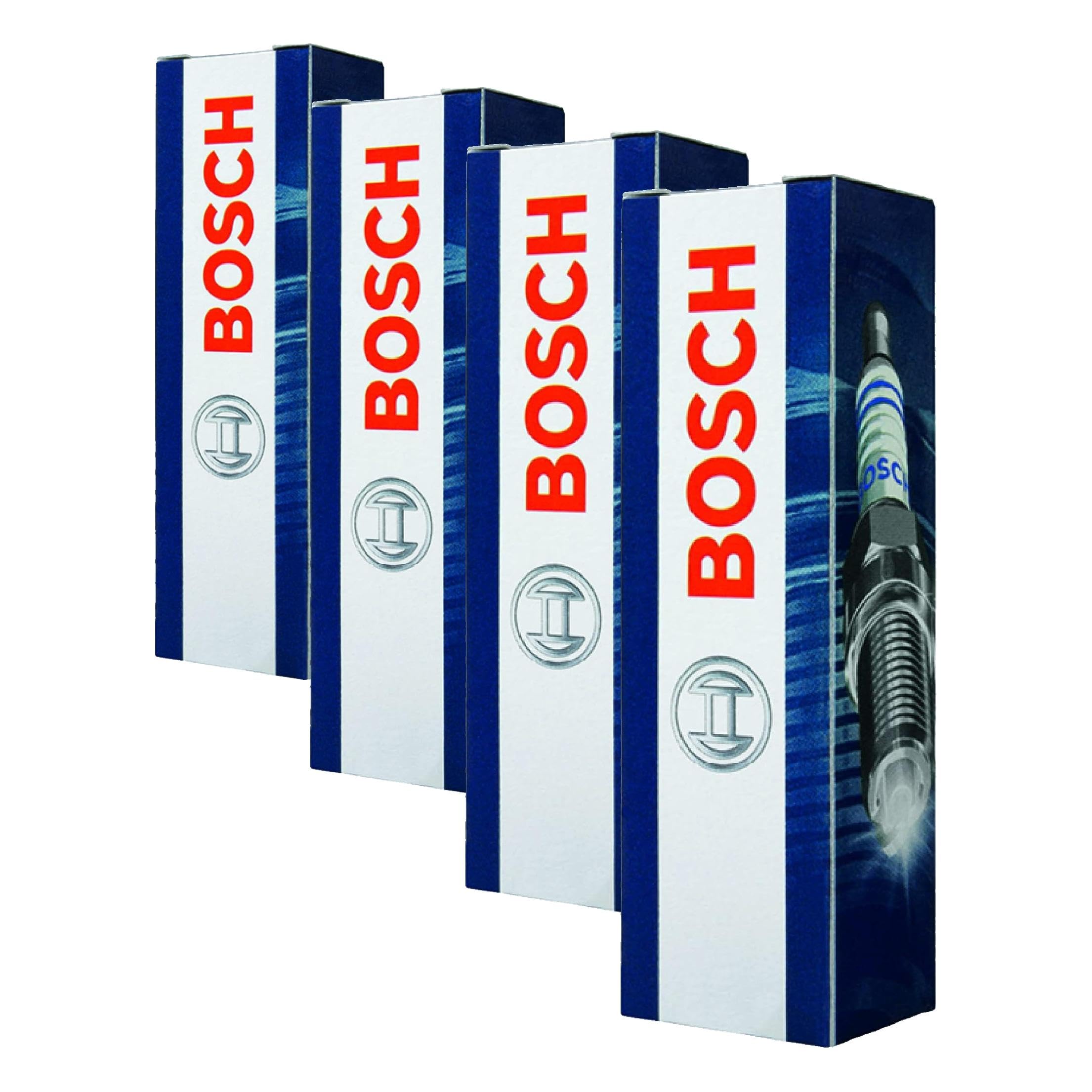 Bosch Doble Iridio 0242236675 - Bujía de Encendido para un Arranque Fiable y una Larga Vida Útil del Motor de Gasolina - con Diseño Resistente (Paquete de 4)