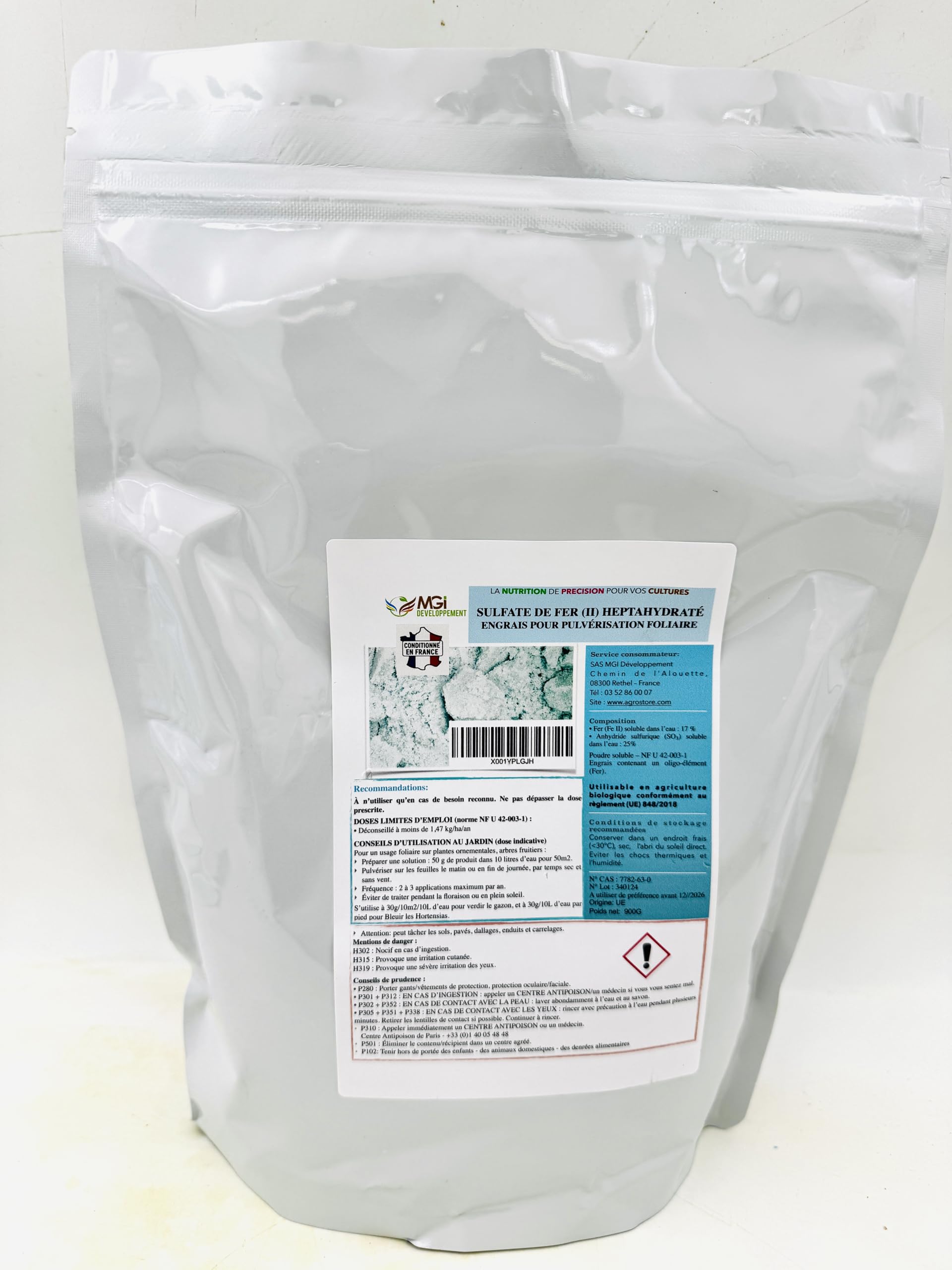 Eisensulfat-Heptahydrat fr den Garten und die Landwirtschaft, Hortensien -  abgefllt in Frankreich. (900 Gramm) : Amazon.de: Garten