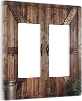 Vista 20 de Cubierta de interruptor de luz de palanca de hojas tropicales negras y doradas, hoja de palmera, decoración de 1 cuadrilla, placa frontal eléctrica