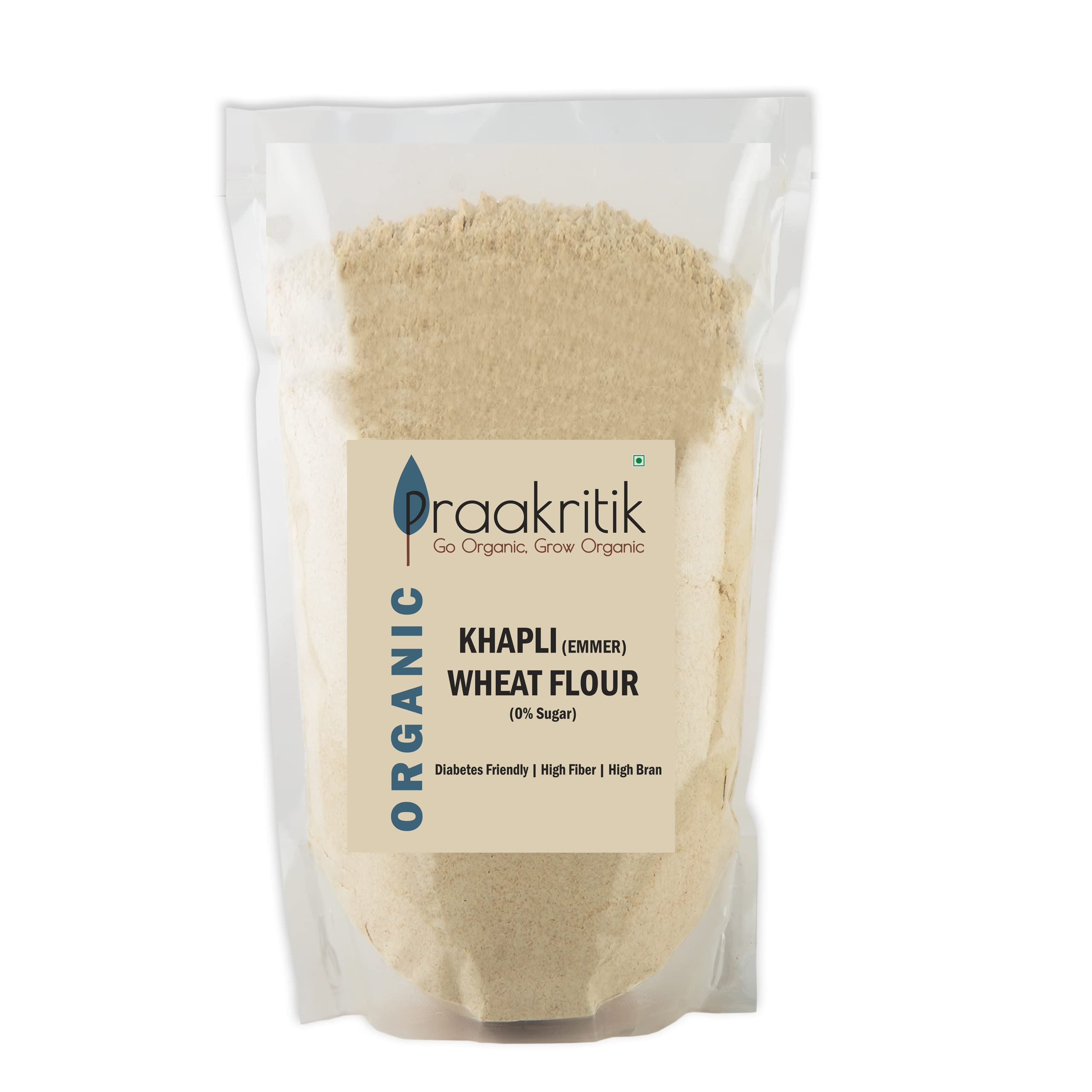 Praakritik Organic Khapli Wheat Atta 3 Kg (Pack of 1) | Emmer Wheat Flour | High Fiber, Low Gluten & Diabetes-Friendly | Ancient Grain | Easy Digestion (B08QCZKYGG) Amazon Price History, Amazon Price Tracker