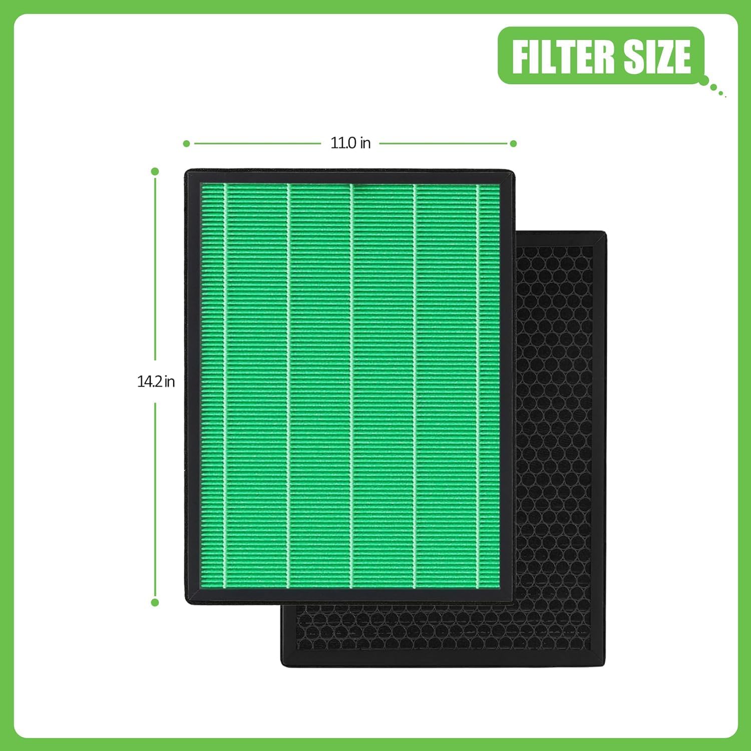 Airmega Max2 400/400S Filter Replacement, Compatible with Coway AIRMEGA Max2 400/400S/400(G)/400S(G) Air Purifiers, Max2 True HEPA & Activated Carbon Filter, Part#AP-2015-FP, 1 Set - Image 5