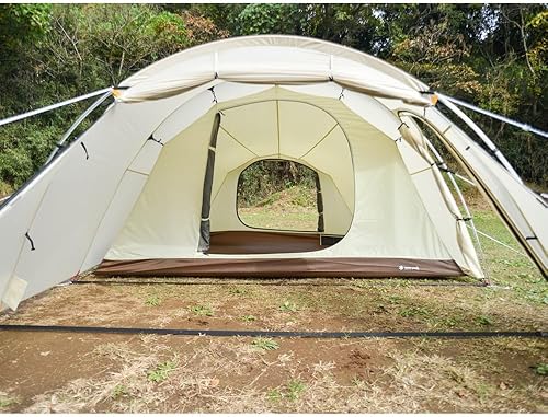 Miniatura 7 de Snow Peak Vault - Tienda de campaña para 4 personas, versátil, refugio al aire libre, aventura al aire libre, camping, tres estaciones, marfil