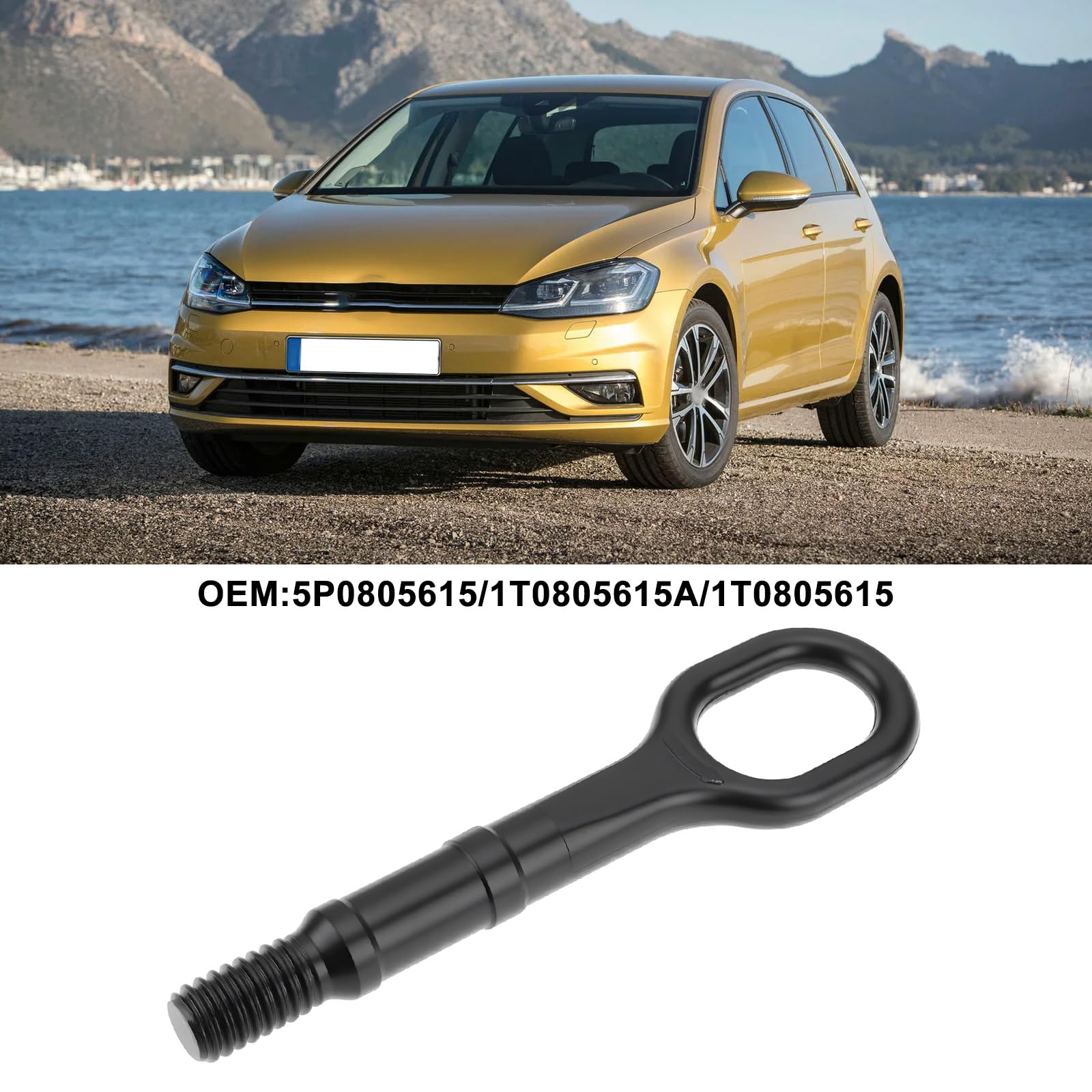 Gancho de Remolque Soporte de Gancho de Ojo de Remolque 5P0805615 1T0805615A 1T0805615 Compatible con Audi A3 2003-2013m