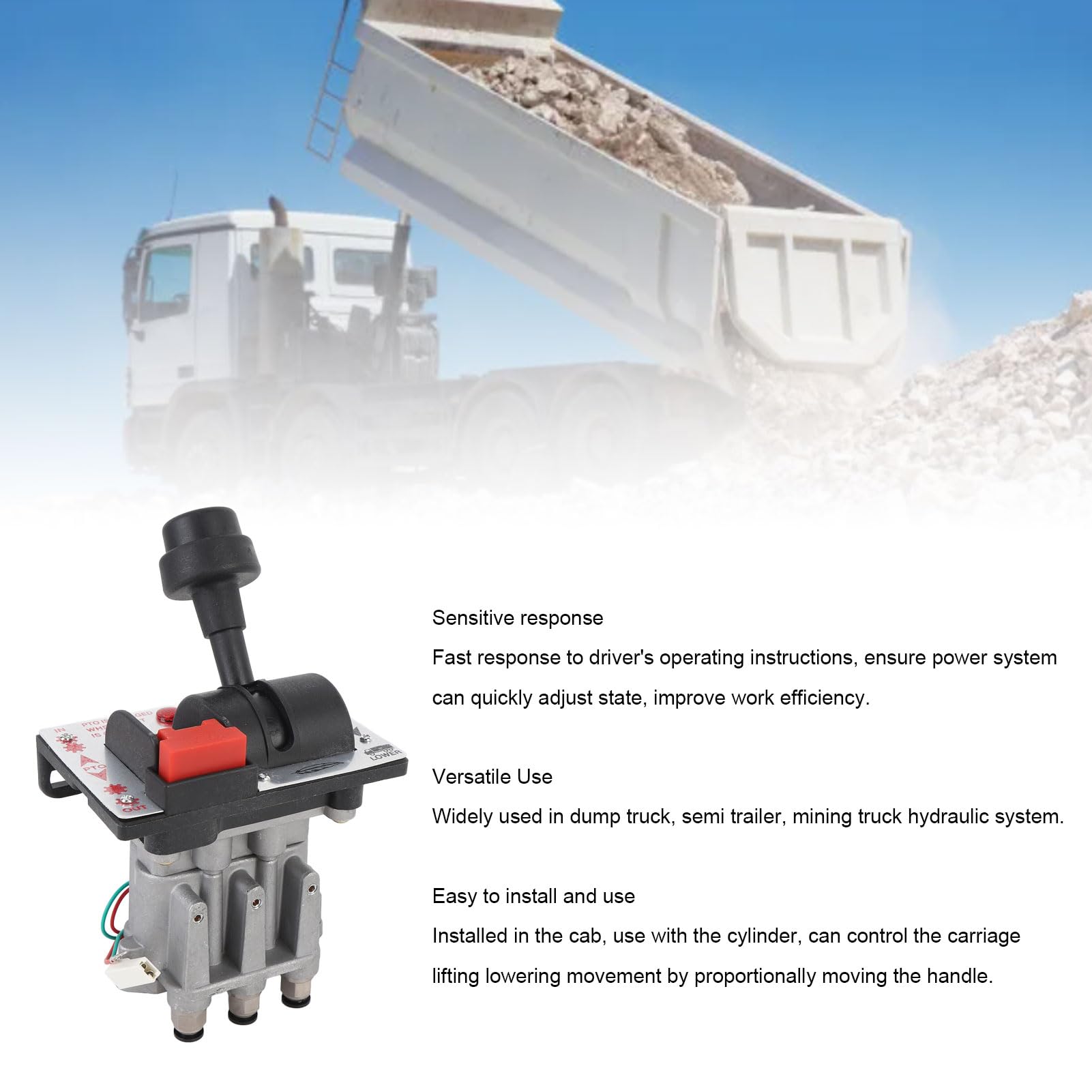 Válvula de Control de PTO, Válvula de Control Proporcional con Interruptor de PTO, Interruptor de Volquete de Desaceleración para Camión Volquete del Siste ma Hidráulico
