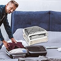 Vista 6 de 30 bolsas de almacenamiento de vinilo transparente con cremallera, organizador de mantas y suéteres, 10.5 x 10.5 x 2.5 pulgadas