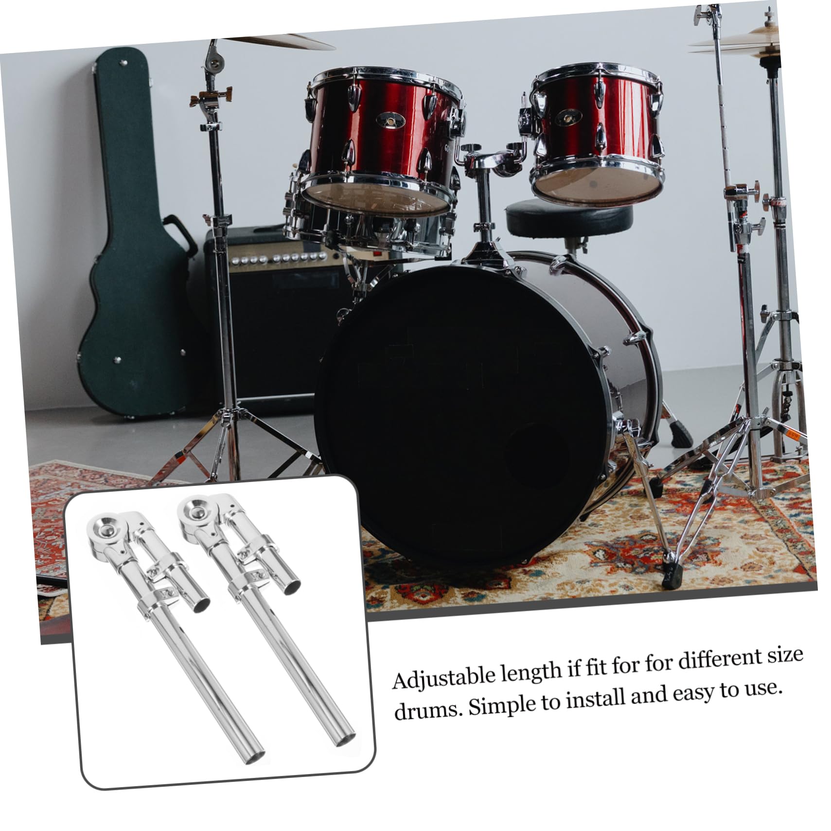 Toyvian Soporte Para Tom Soporte Para Instrumento De Percusión Fácil De Instalar Alta Estabilidad