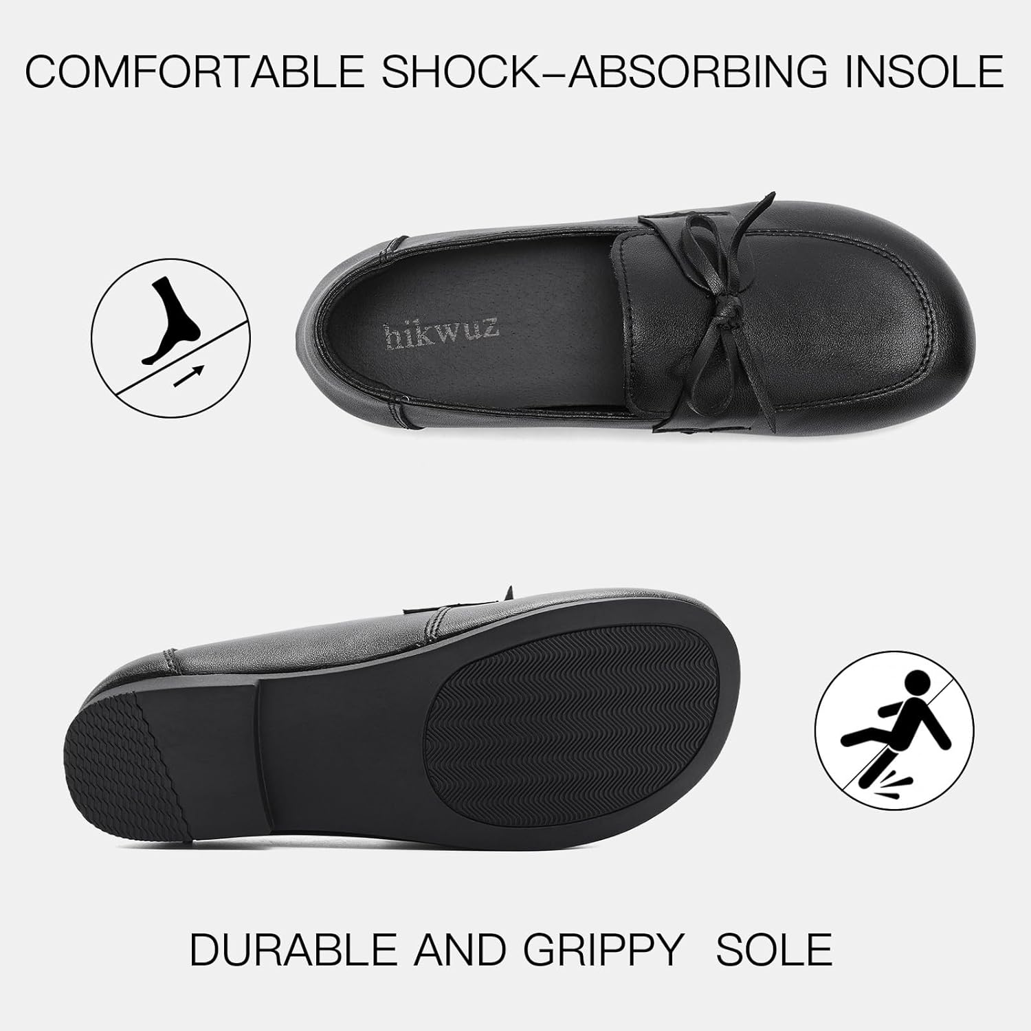 Women's Loafers Comfortable Synthetic Leather Non-Slip Loafers Soft-Sole Flat Shoes Ladies Loafers for Business Casual Office - Image 5