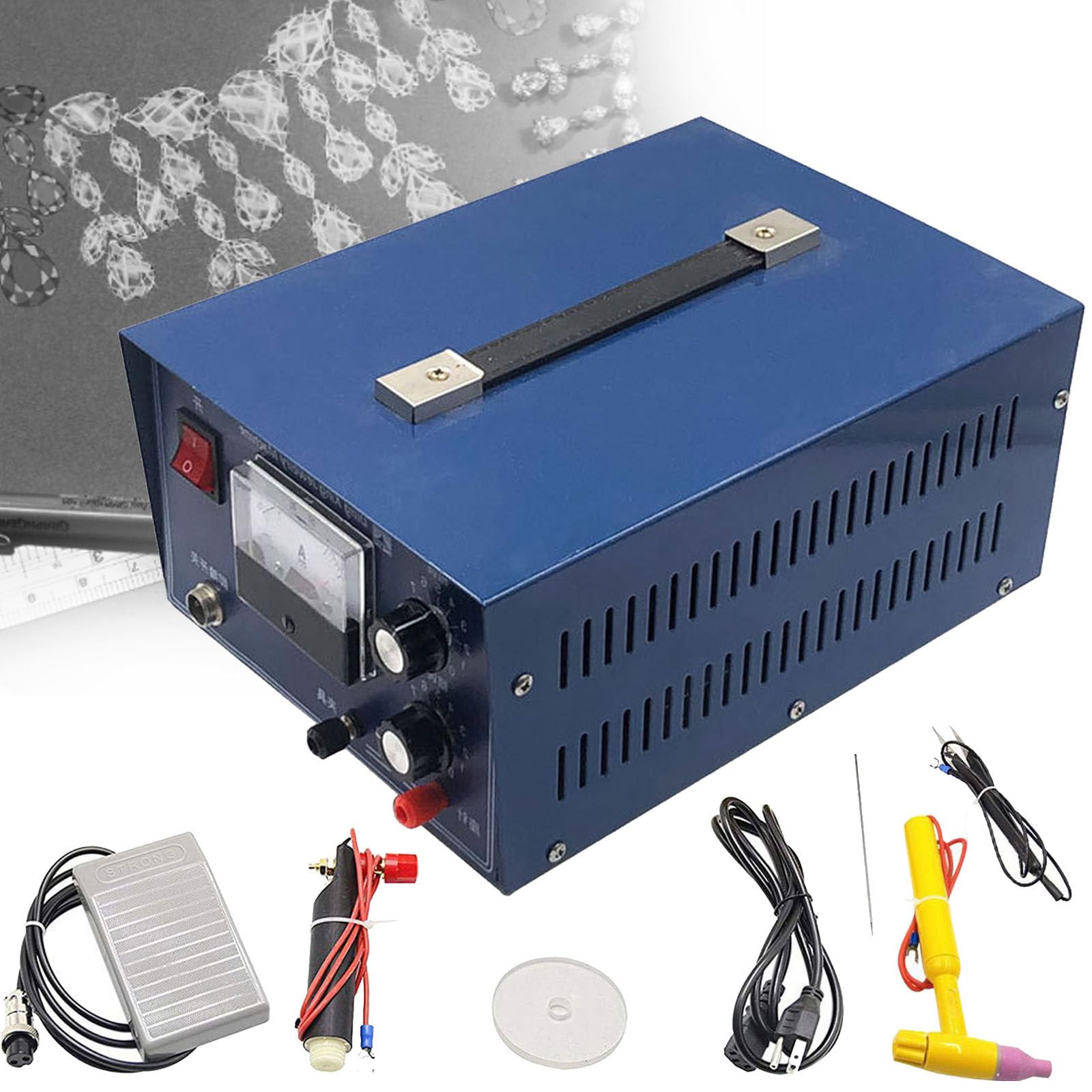 Máquina de Soldadura láser portátil, soldadora por Puntos de Pulso y Chispa, máquina de Soldadura eléctrica, máquina de Soldadura por Puntos, para Oro, Plata, Platino, Acero, 220 V