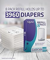 Vista 4 de Babyfeel Refills Compatible with DEKOR CLASSIC Diaper Pails 8 Pack Exclusive 30% Extra Thickness Diaper Pail Refills with Powerful Odor