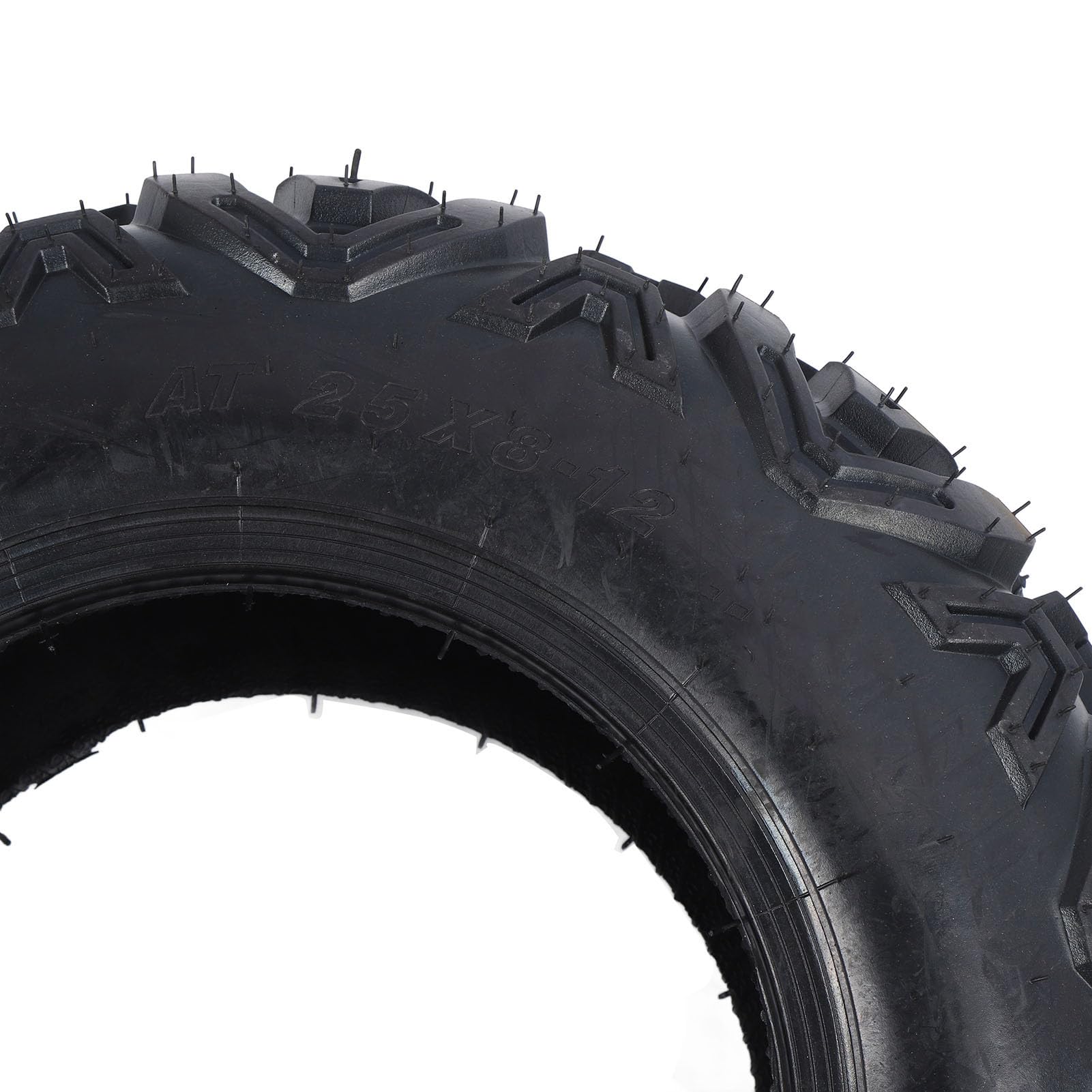 25x8-12 ATV Tibeless Tireless 8 Ply Go Kart Pneumatico con Eccellente Trazione per UTV, Carrello da, Tosaerba Prato, Sostituzione di Pneumatici Fuori Strada per, Multi