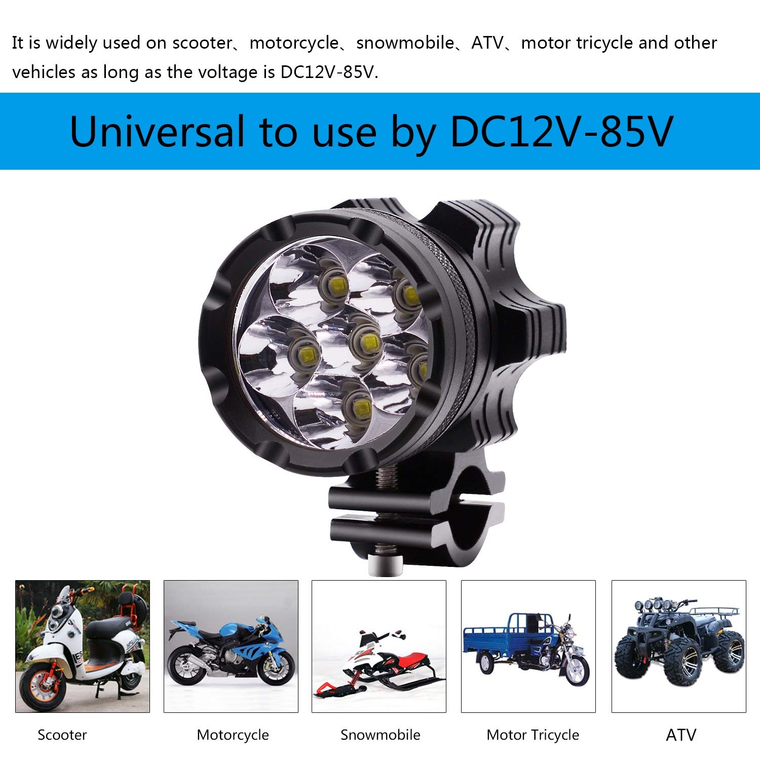 Amazon | バイク用 LEDヘッドライト スポットライト 防水バルブ 高輝度 
