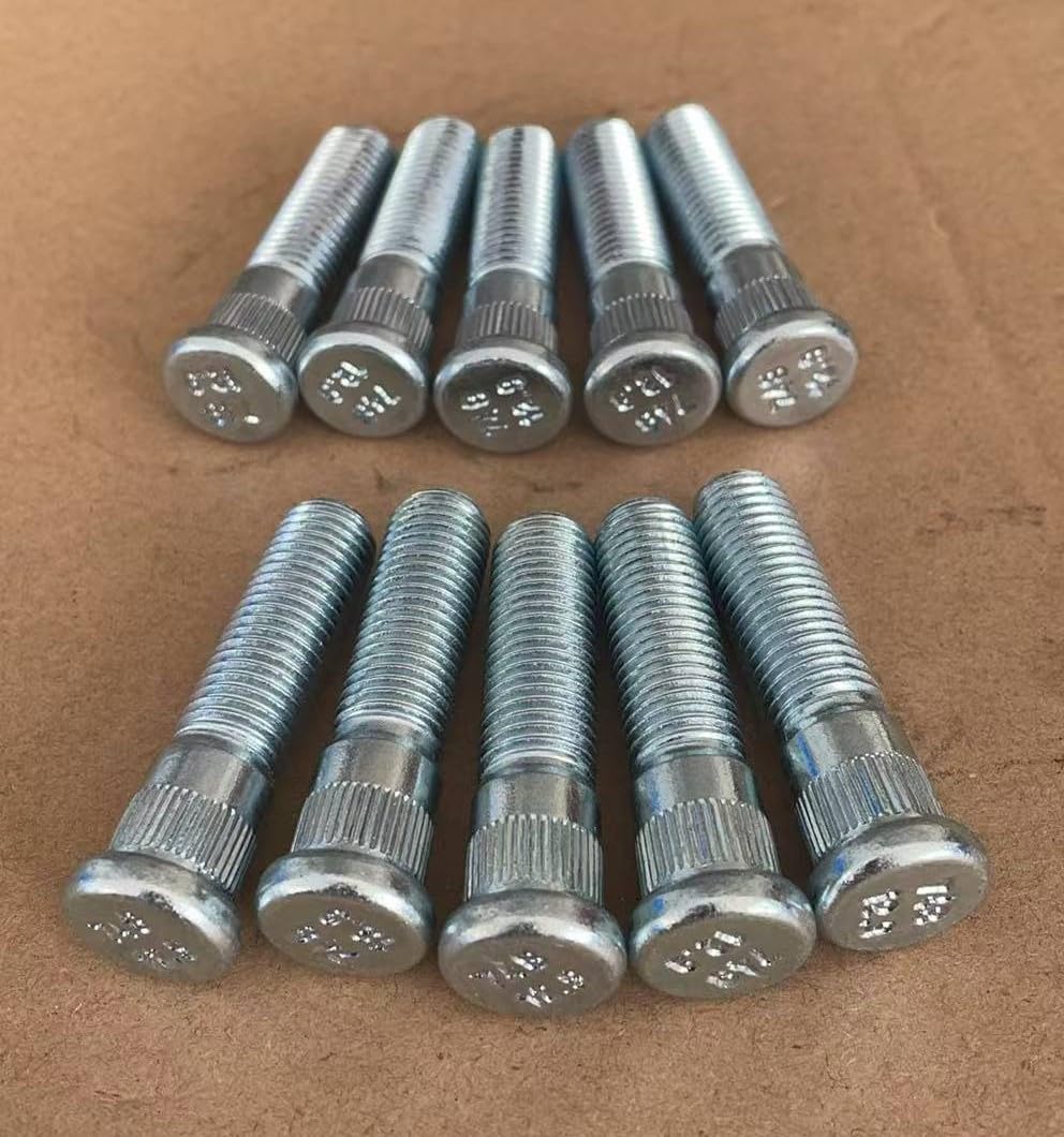 10PCS M12-1.5 Serrated Wheel Studs 610-748 12.9mm Knurl 47.8mm UHL Replacement for 2013-2016 Lincoln MKZ; 2013-2020 Ford Fusion, Ranger 2019-2024, Bronco 21-24