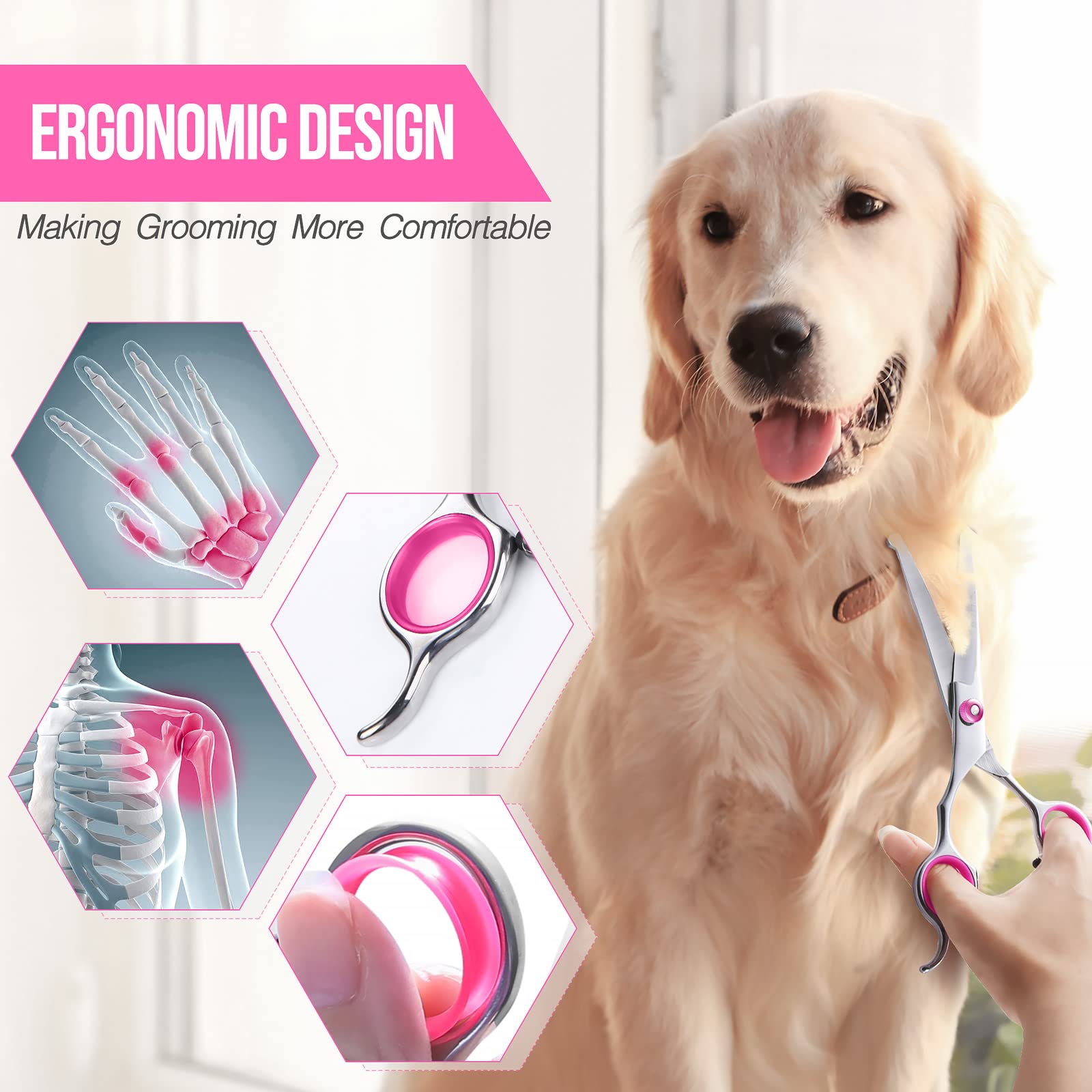 Gimars Dog Grooming Scissors Kit Professional 4CR