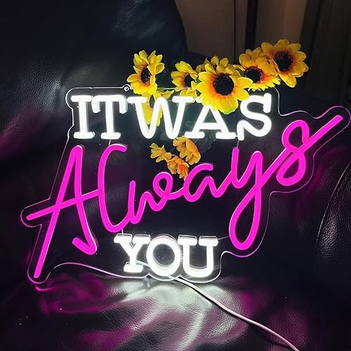 Miniatura 11 de Letrero de neón personalizado con texto en inglés «It Was Always You», letrero de neón personalizado con corazón para boda, fiesta de compromiso,