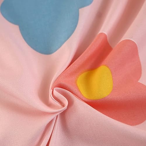 Vista 6 de SDY Juego de sábanas de 4 piezas tamaño matrimonial, bonitas sábanas de nube floral, microfibra súper suave, resistente a las arrugas y a